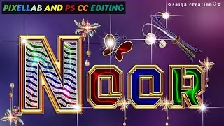 How to make Golden glass font name editing || glass font editing ||pixelLab+touch 