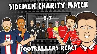 Footballers React: Sidemen Charity Match (8-7 Goals Highlights)