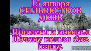 15 января народный праздник СЕЛЬВЕСТРОВ ДЕНЬ .Приметы и традиции .Запреты этого дня.