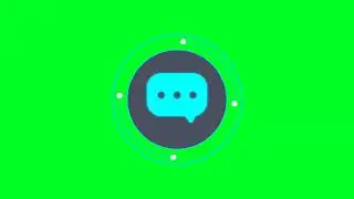 message/notification icon green screen video