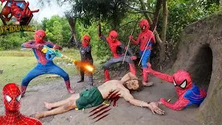 Nerf gun: brave Spider Man team confronts ferocious werewolf monster | Monkey Life TV