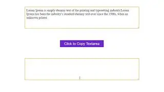 Click to Copy Textarea Using html, css and vanilla js
