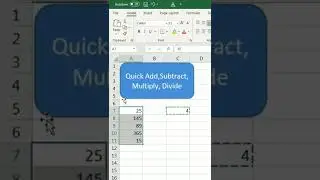 Super excel trick to perform mathematical operations