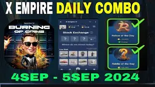 4 Sept X Empire Daily Investment Funds | Musk Empire Daily Combo Today |Riddle and Rebus of the day