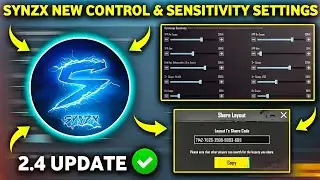 New SYNZX 2.4 Update Sensitivity Code & Synzx control code Pubg/Bgmi & Synzx sensitivity pubg mobile