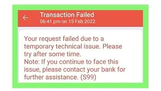 PhonePe Transaction Failed Problem | Your Request Failed Due To A Temporary Technical Issue