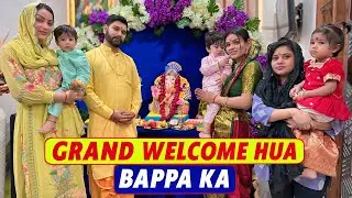 Grand welcome hua bappa ka