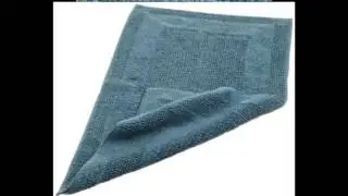 Pinzon Luxury Reversible Cotton Bath Mat 21 by 34 Inch Marine