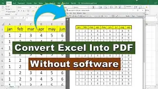 how to convert excel into pdf without software | how to convert excel sheet into PDF  