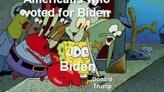 The 2020 Election Results portrayed by Spongebob