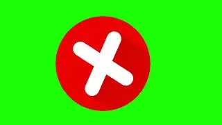 Free Cross Mark Green Screen || 4K /|\ Creative Commons /|\ No Copyright /|\ 3D Effect.