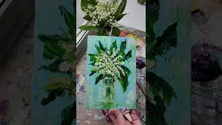 как написать ландыши мастихином
