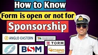 How to Know which Sponsorship or College forms are open for DNS / Bsc NS course in Merchant Navy