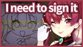 Marine Drew Herself While Trapped In The Backrooms! 【Hololive / Eng Sub】