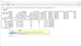 R Select a Subset of Columns From Dataframe