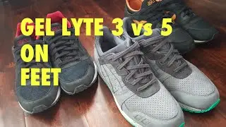 On feet Grey MINT Asics Gel Lyte III vs V 3 vs 5 GL3 GL5