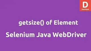 getSize() of Element using Selenium WebDriver