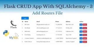 Flask CRUD Application With SQLAlchemy - Add Routes File - 3