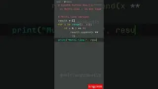 CLEVER Python One Liner vs Multi Line – In One Code 