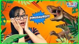 Learning Dinosaur Fun Facts with Miss V - All About 10 Dinosaurs Trivia