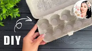 EASY Idea from Egg Carton Box EGG Tray Craft DIY Tutorial