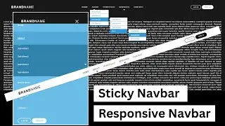 Create a Sticky Responsive Navbar with Dropdown Menu | HTML CSS & JavaScript | With free source code