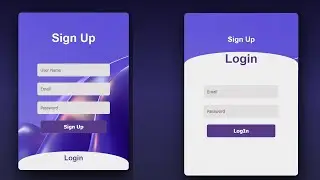 Sign Up and LogIn Form Using Only HTML and CSS