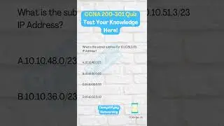 CCNA Quiz 90:Subnet Address #ccnacertification #ccnaroutingandswitching #networking #subnetting