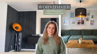 Wohnzimmer gestalten - Akustikpaneele über Eck montieren inkl. Ausschnitten - New Home Serie - Teil2