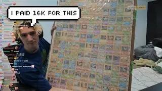 xQc paid $16K for 2 Uncut Printed Sheet 1st Edition Pokémon Cards