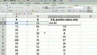 How Do I Display Only Positive Results of a Formula in Excel? : Using Microsoft Excel