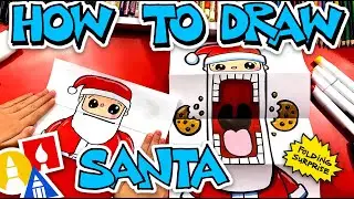 How To Draw Crazy Cookie Santa Puppet (Folding Surprise)