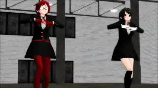 [MMD]- KiLLER LADY -  Yandere-chan & Info-chan