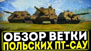 ✅ ОБЗОР ВЕТКИ ПОЛЬСКИХ ПТ-САУ В ИГРЕ МИР ТАНКОВ