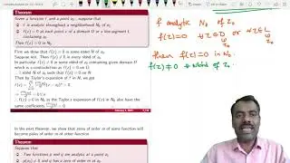 Complex Analysis 29 - Poles, Essential Singularities, Zeros of Analytic Function