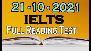 IELTS READING PRACTICE TEST 2021 WITH ANSWERS | 21.10.2021