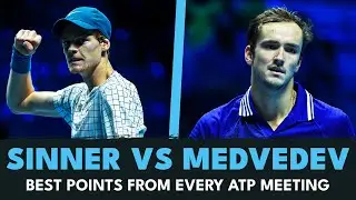 Jannik Sinner vs Daniil Medvedev: Best Shots & Rallies From EVERY ATP Meeting