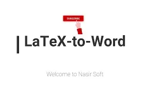 Latex to word | Convert Latex Code to Microsoft Word | #Latex_to_word