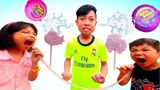 Trò chơi bé Bi làm ô tô máy bay 100% kẹo Hubba Bubba - BiBoBen