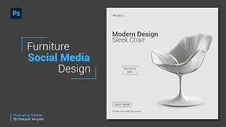 Social Media Post Design | Photoshop Tutorial | Modern Furniture | banner design