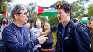 Pro-Palestine Protest Public Interviews at UCLA - Francis Foster