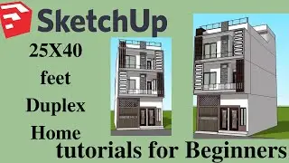 25X40 feet home plan #sketchup tutorials for beginners