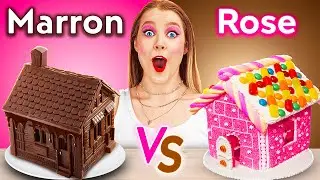 J'AI CONSTRUIT UNE MAISON EN CHOCOLAT 🍫 Défi Sucré 😱 Nourriture Rapide, Moyenne, Lente par 123 GO!