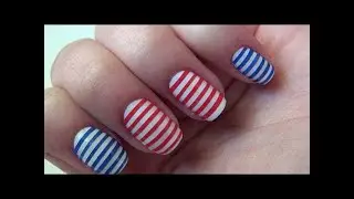 МАНИКЮР 2018 Морской маникюр ⁄ Nautical Nail Art