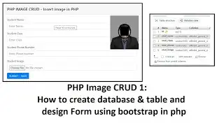 PHP Image CRUD-1: How to create database & table and design Form using bootstrap in php