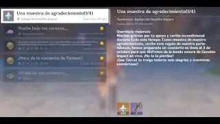 Regalos por el aniversario de Genshin Impact- Protogemas y planeador nuevo