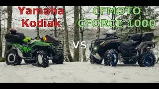 Yamaha Kodiak 700 2018 vs CFMOTO CFORCE 1000 OVERLAND EPS 2022 winter ride