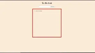 Simple To do List For Beginners With JavaScript