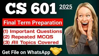 cs601 final term preparation 2024 | Subjective and Mcqs Preparation| Let's Study