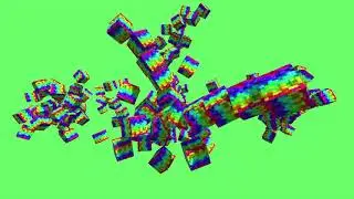 Insane Animated Green Screen Psychedelic Cubes in 3D